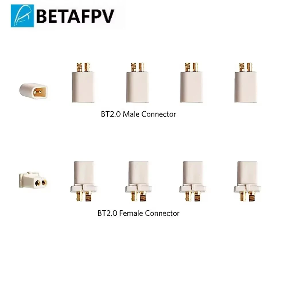 5 Pares de Conectores BETAFPV BT2.0, Conector Fêmea e Macho para Bateria de Carregamento BT2.0