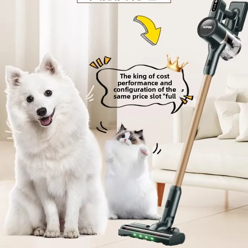 새로운 진공 청소기 녹색광 먼지 감지 휴대용 소형 강력 흡입 고내구성 가정용