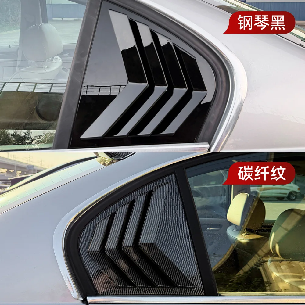 For Rear Triangle Window Louver ABS Trim Sticker For BMW 3 Series E46 4 Door Sedan 1998-2005 Tuning Decor