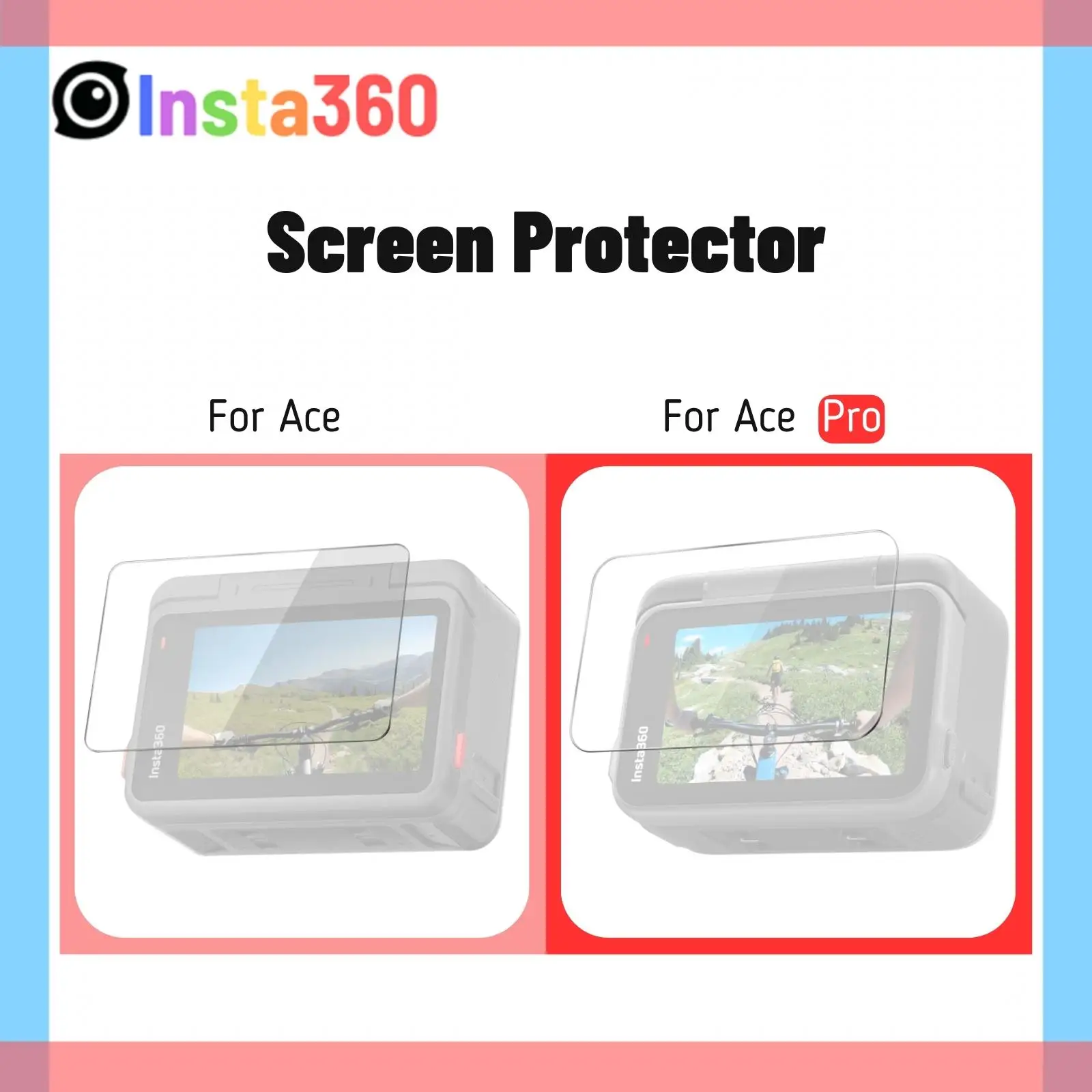 Insta360 Ace Pro 2 Screen Protector Tempered Glass Film 2.5D HD For ACE & ACE PRO Original Accessory