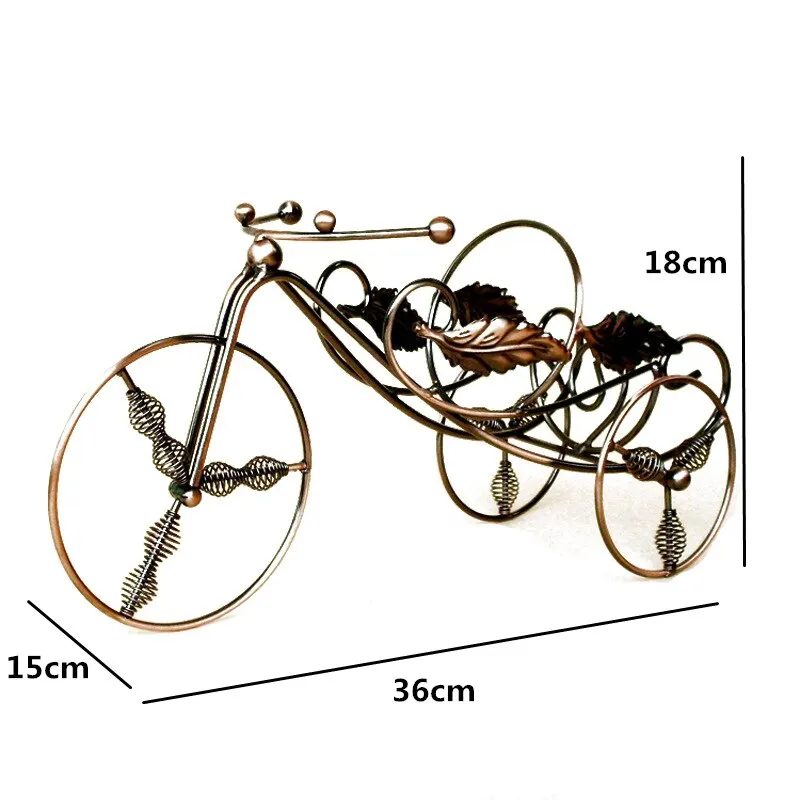 Tricycle Shaped Wine Stand Iron Wine Holder Metal Decoration for Bedroom Living Room Home Decor