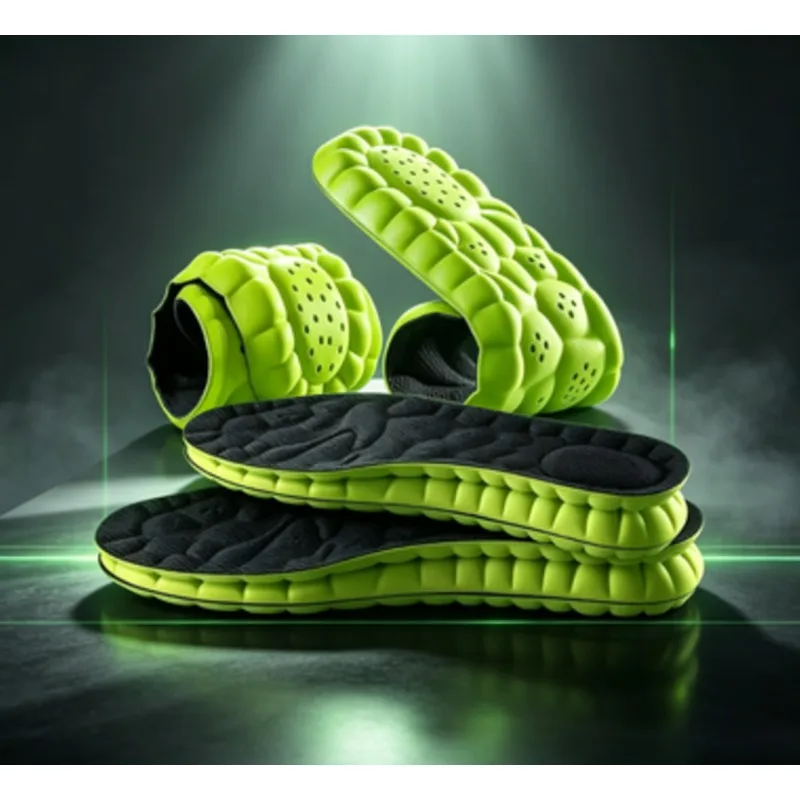 4D Cloud Technology Sports Insoles for Shoes PU Sole Soft Breathable Shock Absorption Cushion Running Orthopedic Care Insoles