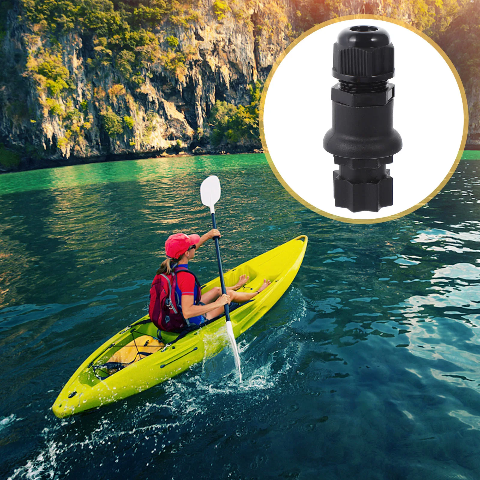 

Kayak Flagpole Holder Durable Safe Fishing Marine Accessories Canoe Boat Mount Base Bracket Practical Use Long Time