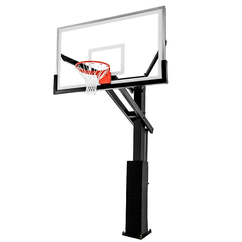 

Adjustable Heavy Duty Portable Adult Outdoor Basketball Stand with PE Plastic Shatterproof Foldable Backboard for Entertainmentp