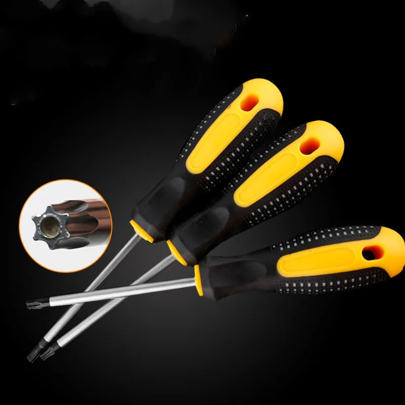 1PC Torx T5 T6 T7 T8 T9 T10 T15 T20 T25 T27 T30 Screwdriver with Magnetic Hole Screwdriver Home Phone Repair Hand Tools