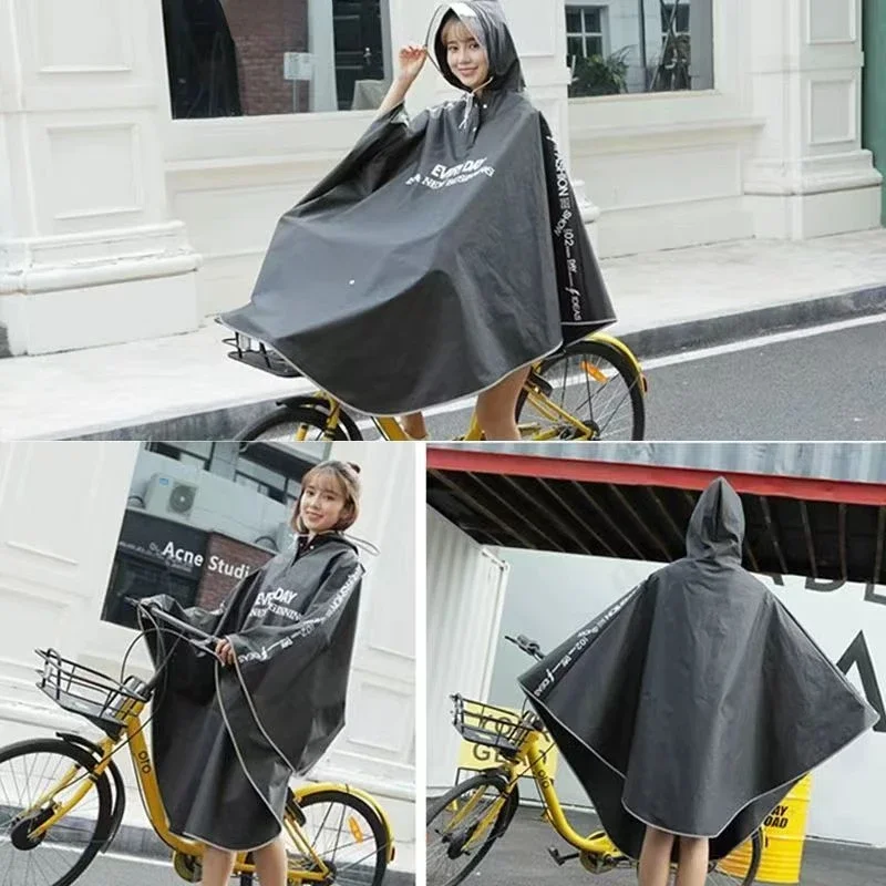 Bicycle Raincoats for Middle School Students,Thickened Cycling Backpack,Male Mountain Bikes,Motorcycle Single Rain Ponchos,Adult