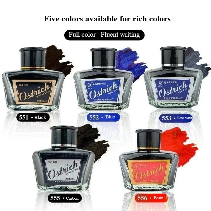 60ml Non-carbon Erasable Blue Ink Nano Carbon Ink Rich in Color and Not Fade Easily for Signature Writing Office