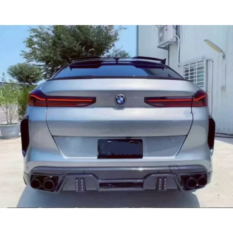 LD Real Carbon Fiber Car Rear Wing Trunk Lip Roof Spoiler For BMW G06 X6 2020 2021 2022 2023 2