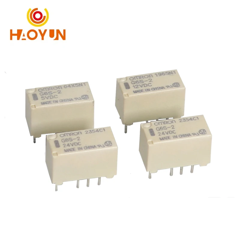 【5-1PCS】G6S-2 5VDC 12VDC 24VDC Signal Relay 8Pin DC 5V 12V 24V 2A Mini Signal Switch Relays