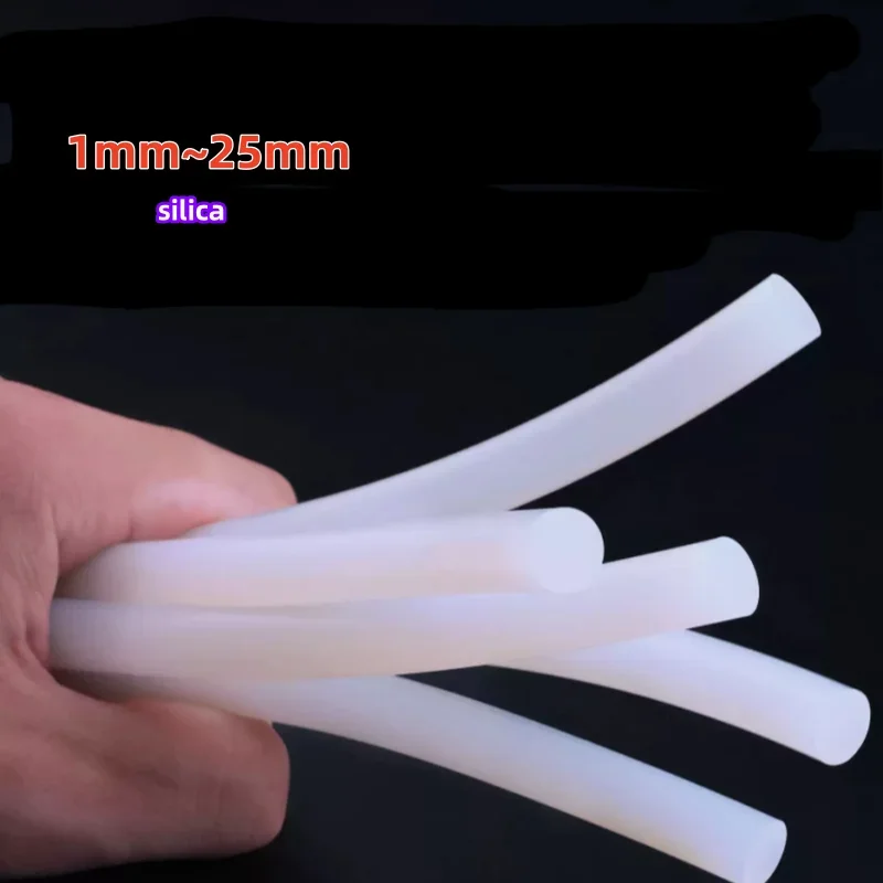 1/2M White Silicone Rubber Sponge Strip Round Diameter 1~25mm Backer Rod Seal Strips VMQ Foamed Sealing Strips