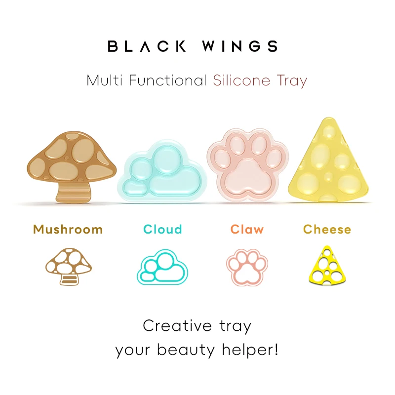 

Многофункциональная силиконовая цветная палитра, подходящая для макияжа, ресниц и рисования, портативная в стиле кошачьей лапы и своими руками.