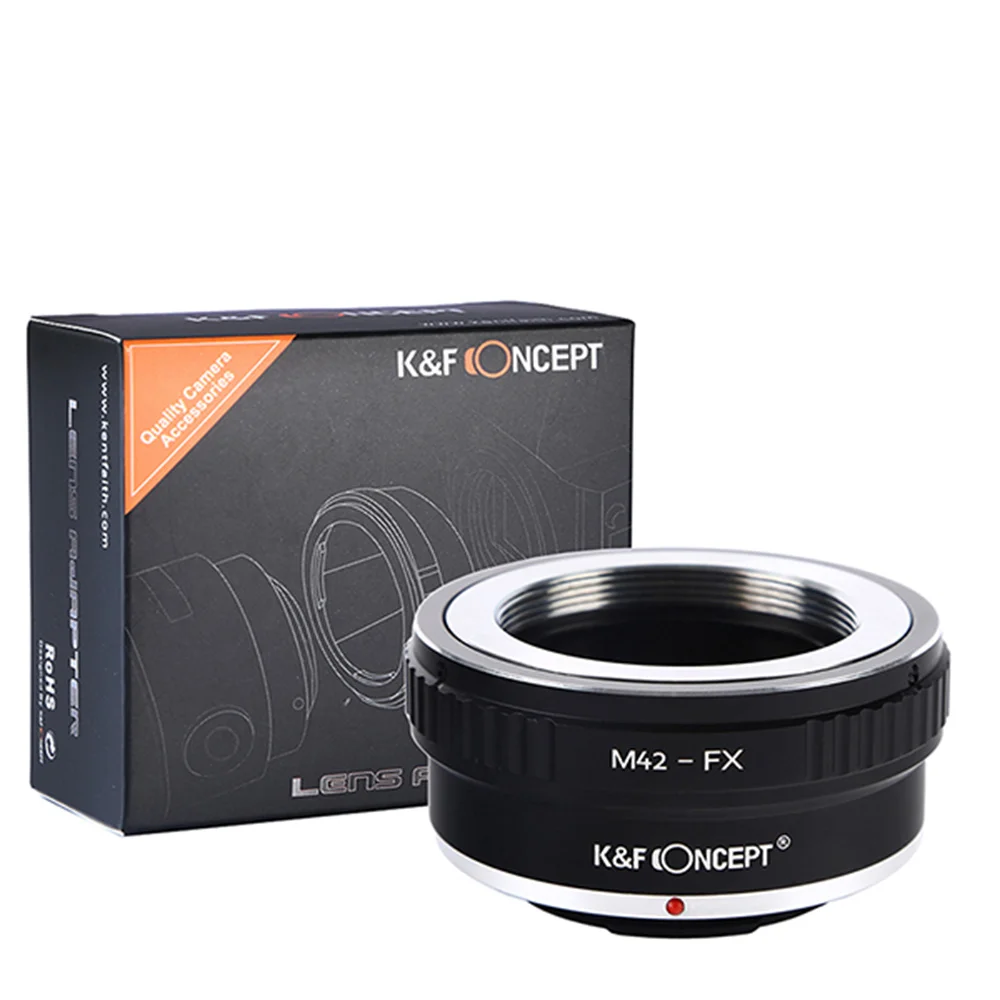 K&F CONCEPT M42-FX Camera Lens Adapter Ring for M42 Screw Mount Lens to for Fujifilm FX Mount X-Pro1 X-E1 X-M1 X-A1 X-E2 Camera