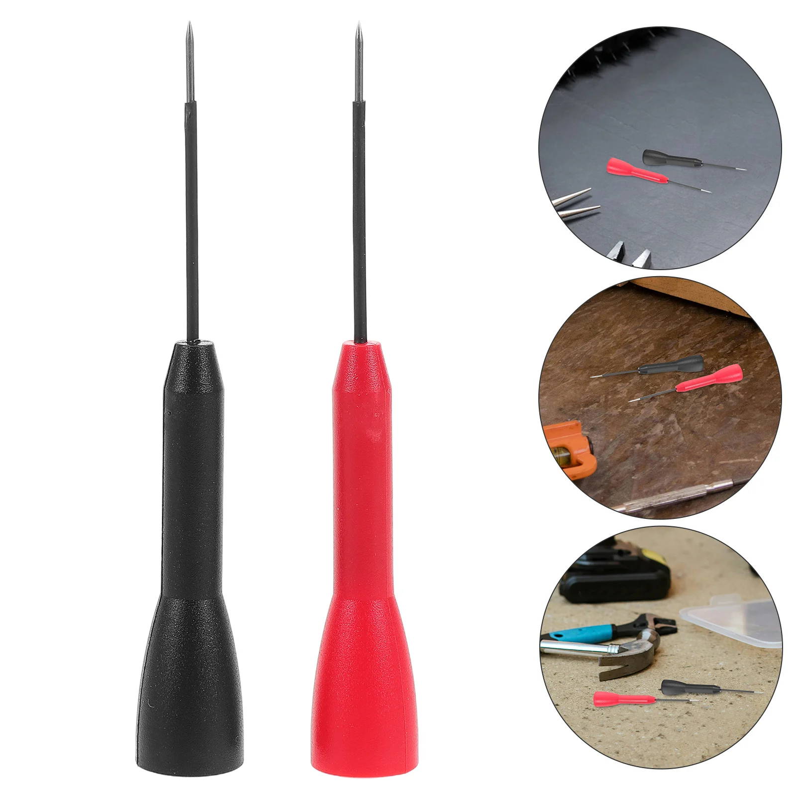 2pcs Multimeter Probes 2Mm Piercing Needles Universal Wire Probes Automotive Electrical Tools Non-Destructive Test Leads Back