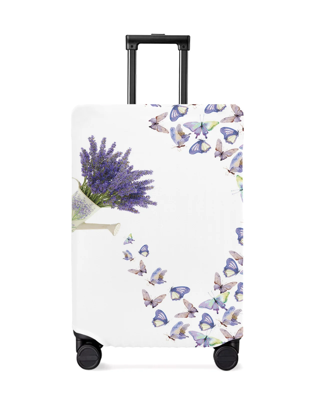 

Purple Flower Lavender Butterfly Travel Luggage Protective Cover Travel Accessories Suitcase Elastic Dust Case Protect Sleeve