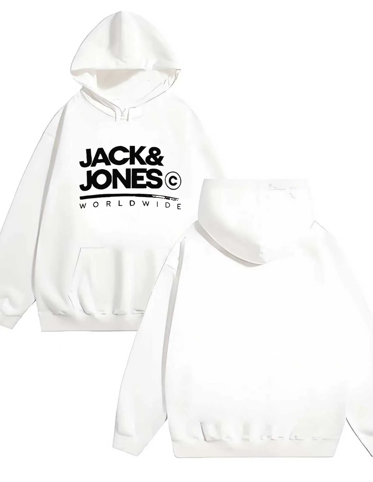 

2025 Новая модная толстовка с капюшоном Jack & Jones по всему миру, 330 г, повседневная, унисекс