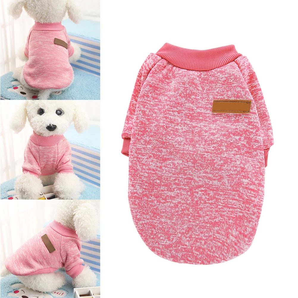

Pet Dog Cat Warm Sweater Soft Knitted Winter Coat for Indoor Outdoor Activities Stretchable Easy to Wear Size S