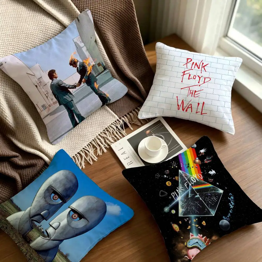 Progressive Rock BandP-Pink Floyd Pillow Case For Home Bedroom Car Office Decoration Living Room Sofa Cushion Cover Suitable
