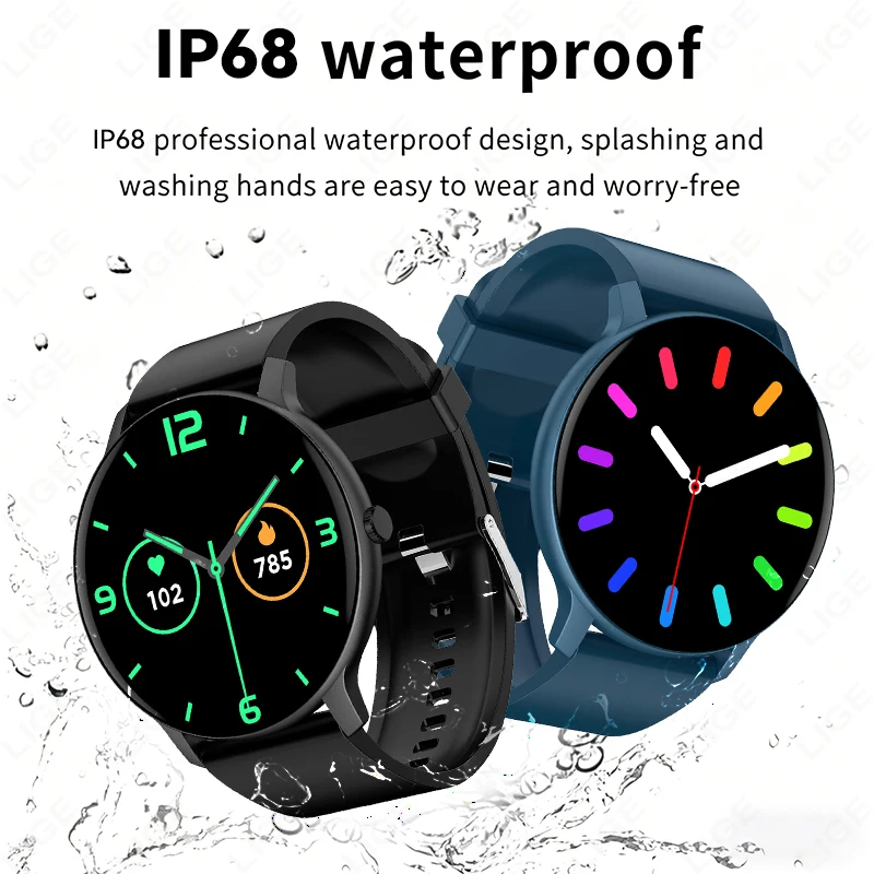 LIGE 2026 NEW Women Smart Watch Heart Monitor Wireless Call Fitness IP68 Waterproof Sports Men Smartwatch For IOS Android Phones view 4