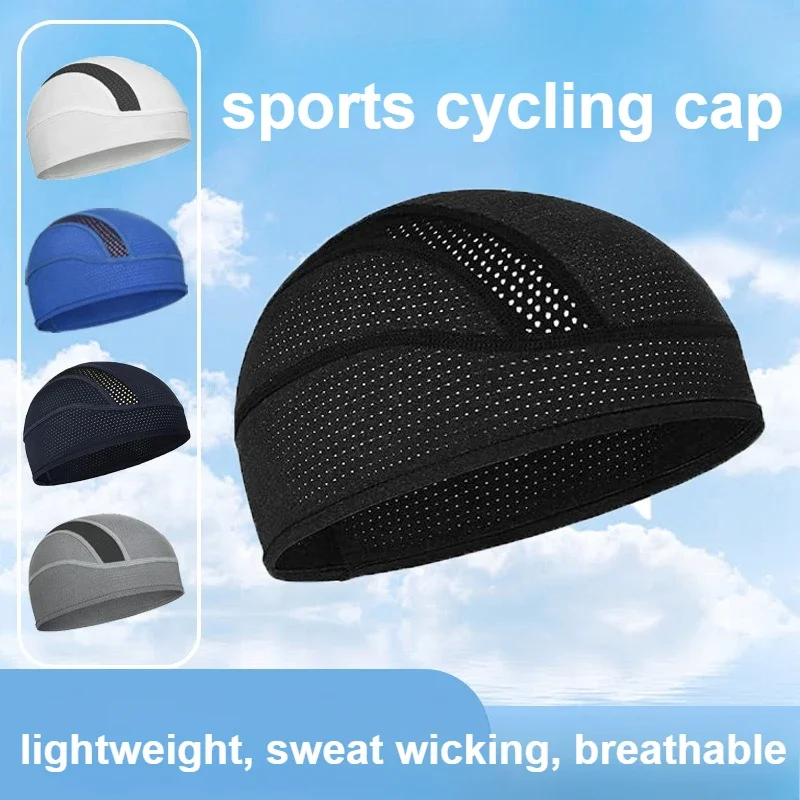 

Running Sports Breathable Quick Dry Beanie Cap Cycling Helmet Inner Hat Unisex Summer Absorbent Sweat Cap Liner Helmet Headgear