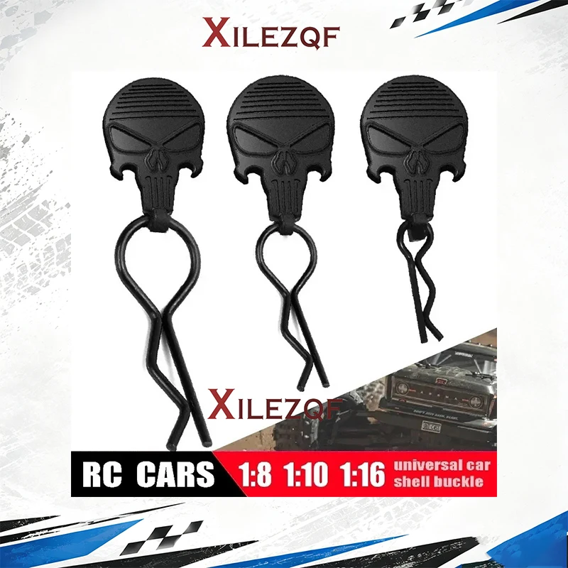 10 Universal RC Car Body Clips w/Pull Tabs Black or White R Pins for 1/8/10/16 Scale Losi Arrma Axial and All 1/8 Redcat HPI HSP