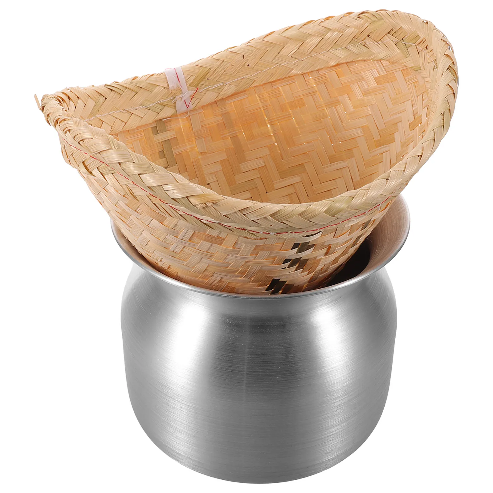 1Set Sticky Rice Steamer Pot Bamboo Basket Steaming Cookware Kitchen Dumpling Buns Bao Rice Cooker Asian Steamer Rack