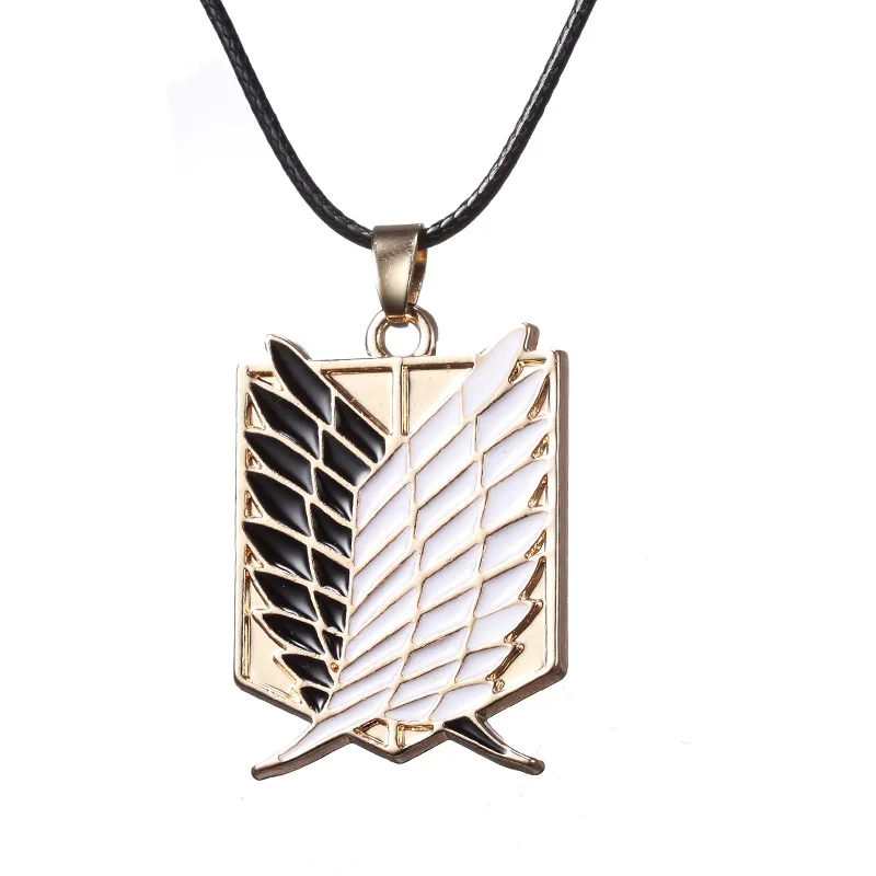 Anime Attack On Titan Necklace Wings Of Freedom Eren Scout Legion Stationary Guard Military Police Trainee Squad Pendant Jewelry