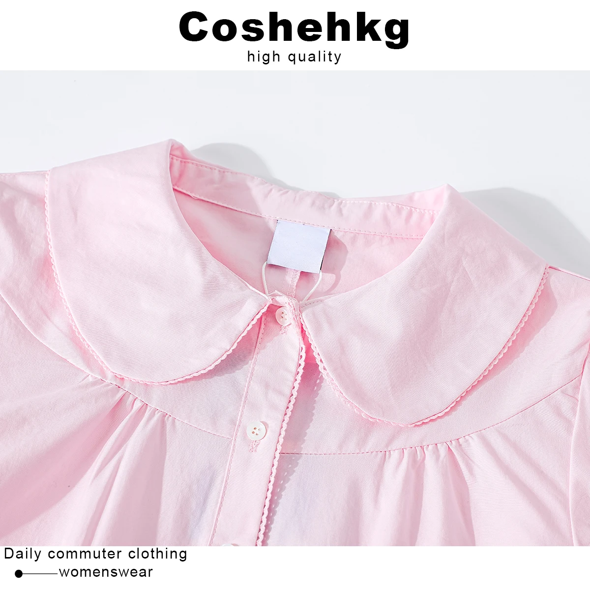 เสื้อผ้าสไตล์หวานๆ สำหรับสาววิทยาลัย รุ่น Sweet Sle Coehkg  แบบมีระบายช่วงเอว คอตตอน  ลายดอกไม้  ใหม่ล่าสุดสำหรับฤดูร้อน