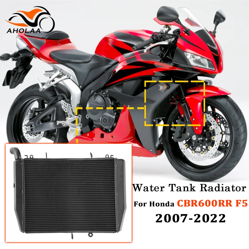 

Motorcycle Cooling Parts Radiator Replacement Engine Cooling Water Tank For Honda CBR600R CBR 600 RR 600RR F5 2007-2022 2021