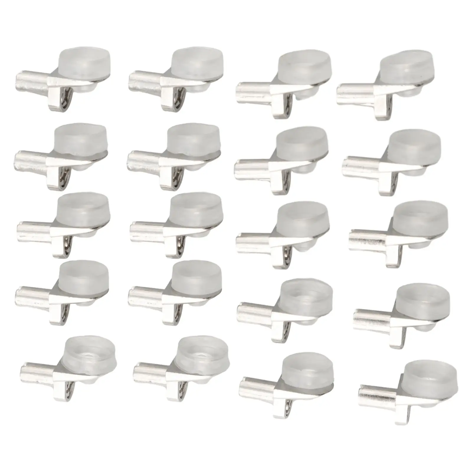 20x Zinc Alloy Shelf Bracket with Reliable Suction Cup for Glass Shelf Mounting on Cabinet or Wooden Furniture