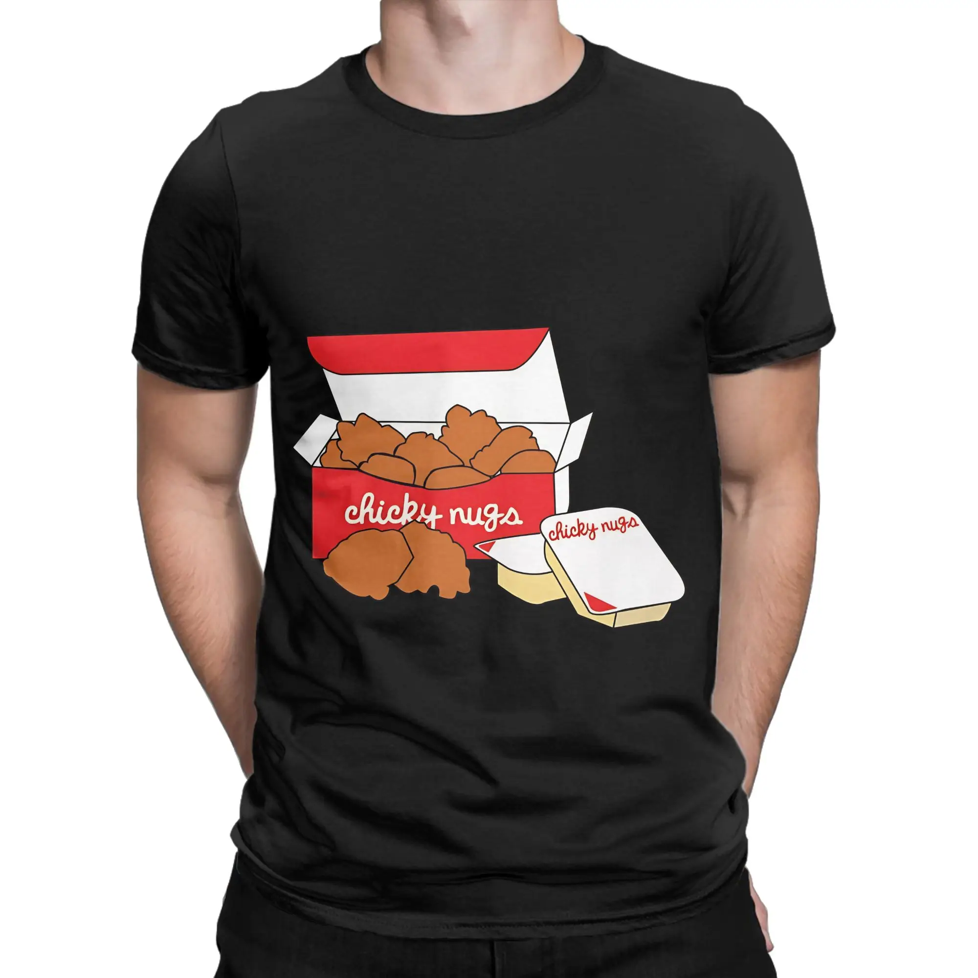 chicky nugs Novelty 100% Cotton T-Shirt Chick fil A Cup Tees Tops For Men