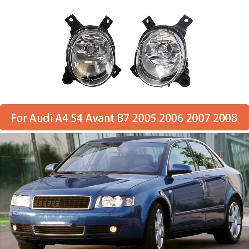 Fog Lamp Assembly With Bulb For Audi A4 S4 Avant B7 2005 2006 2007 2008 Front Bumper Light  Daytime Running Light 8E0941699C