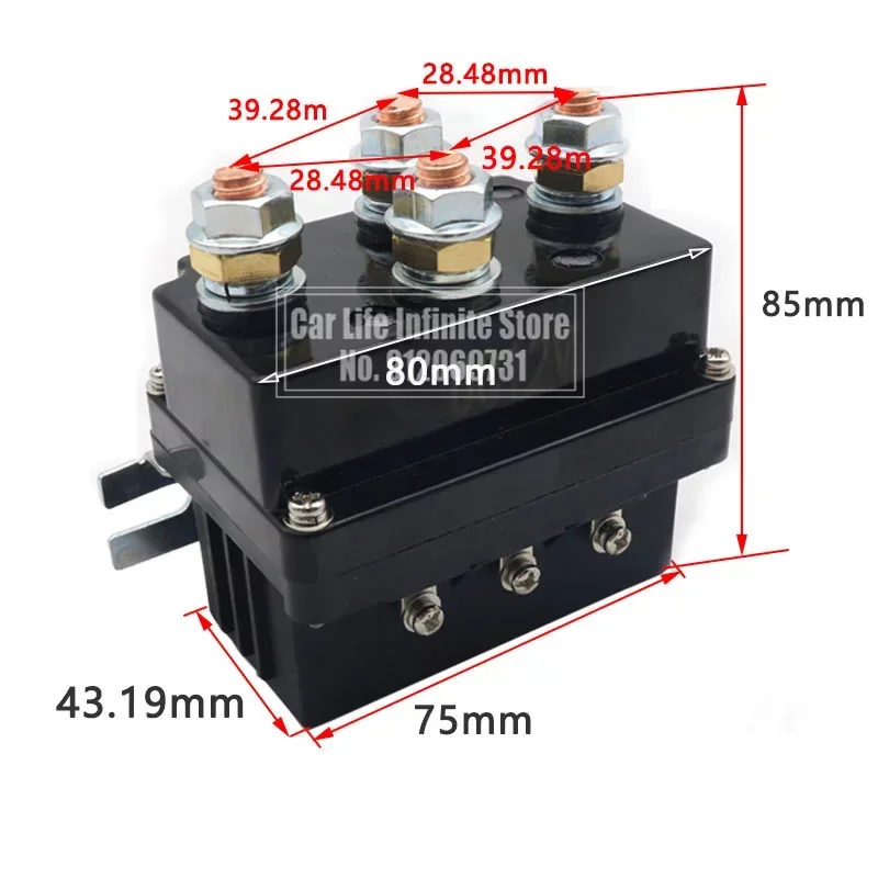 12V 500A Winch Remote Contactor 12000 Pounds Winch Control Solenoid Relay Twin Wireless Remote Recovery Universal For Car Jeep