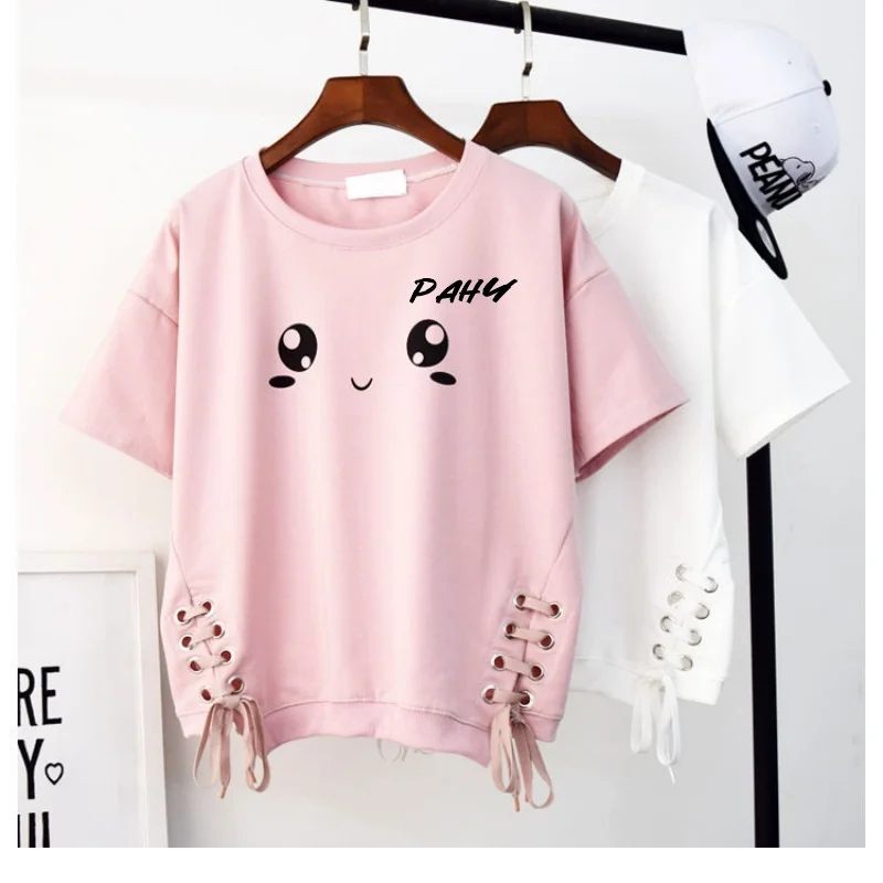 

New short-sleeved t-shirt for women 2024 summer Korean style new loose women's white top women's trendy