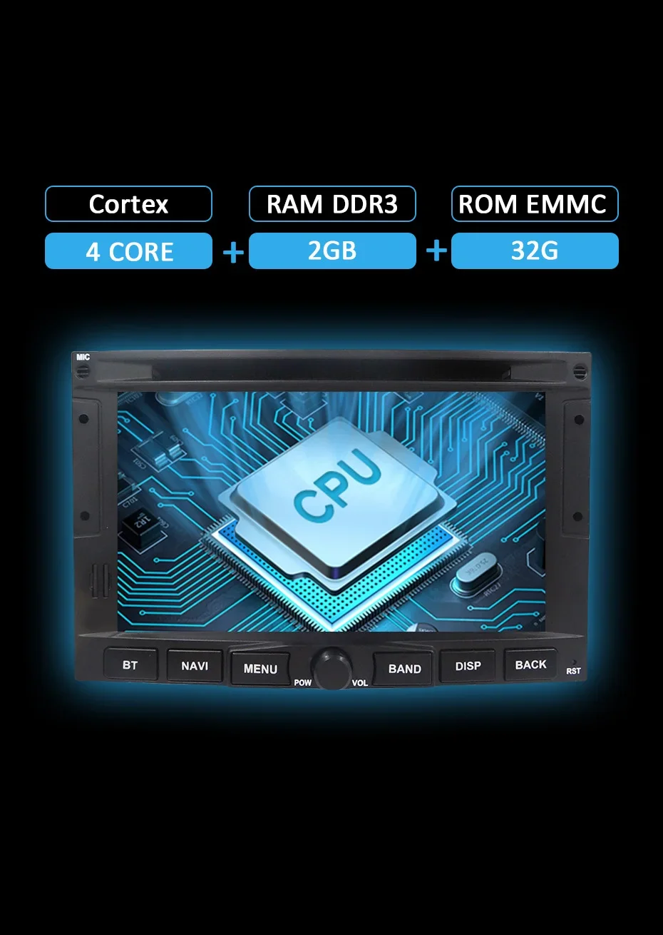 7-Zoll-Bildschirm Android 15 Autoradio Kabelloses Carplay Stereo für Peugeot 3008 5008 2010-2016 Bluetooth 2DIN Multimedia-Player GPS – Detail 7