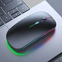 Rechargeable Bluetooth Wireless Mouse with 2.4GHz USB RGB 1600DPI Mouse for Computer Laptop Tablet PC Macbook Gaming Mouse Gamer Rechargeable Bluetooth Wireless Mouse with 2.4GHz USB RGB 1600DPI Mouse for Computer Laptop Tablet PC Macbook Gaming Mouse Gamer