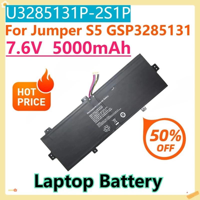 

For Jumper S5 GSP3285131 Laptop Battery U3285131P-2S 7.6V 5000mAh 35.52Wh 10PIN 9Lines