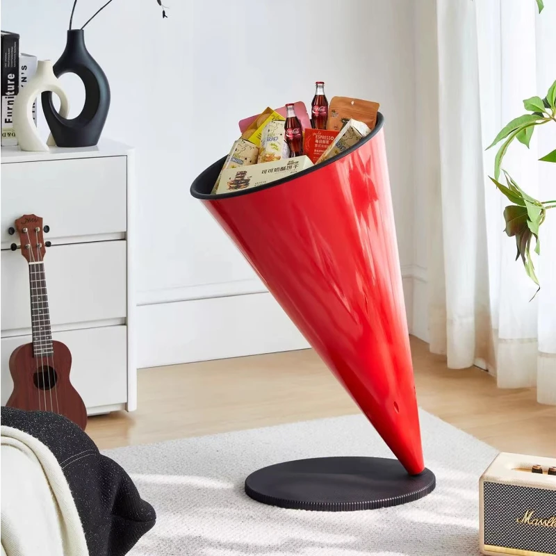 

Creative Living Room Snack Storage Bucket Storage Cabinet Trash Can Light Luxury Floor Ornaments Strange Furniture