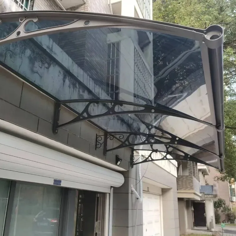 Eaves with Gutters  Aluminum Alloy Awnings  0.6-1.5m Window & Porch Canopy for Rain/Sun Protection  Windproof & Sturdy
