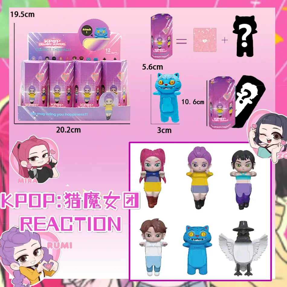 Anime Kpop Demon Hunters caja ciega conjunto de figuras de acción Derpy Tiger Ranimeumi Mira Zoey Sussy estatuilla muñecas colección regalo