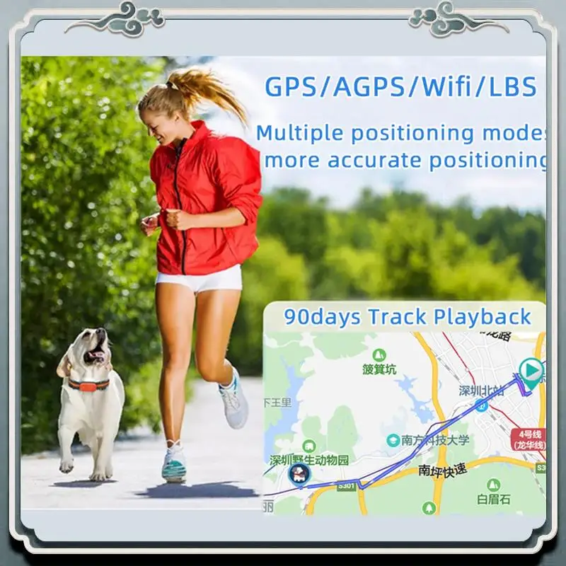Rastreador GPS duradero G51 2/4G, localizador antipérdida resistente al agua, dispositivo de búsqueda de Collar inteligente, aplicación de Control remoto de timbre para perro