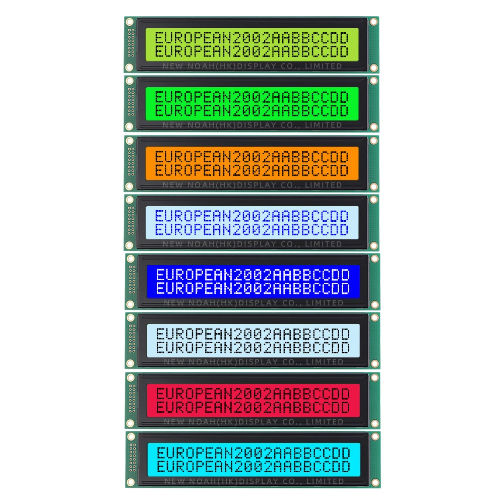 European Gray Film Blue Letters 2002K-2 Character LCD Module 2X20 ST7066U Equipped With LED Backlight And Built-In LCD Module