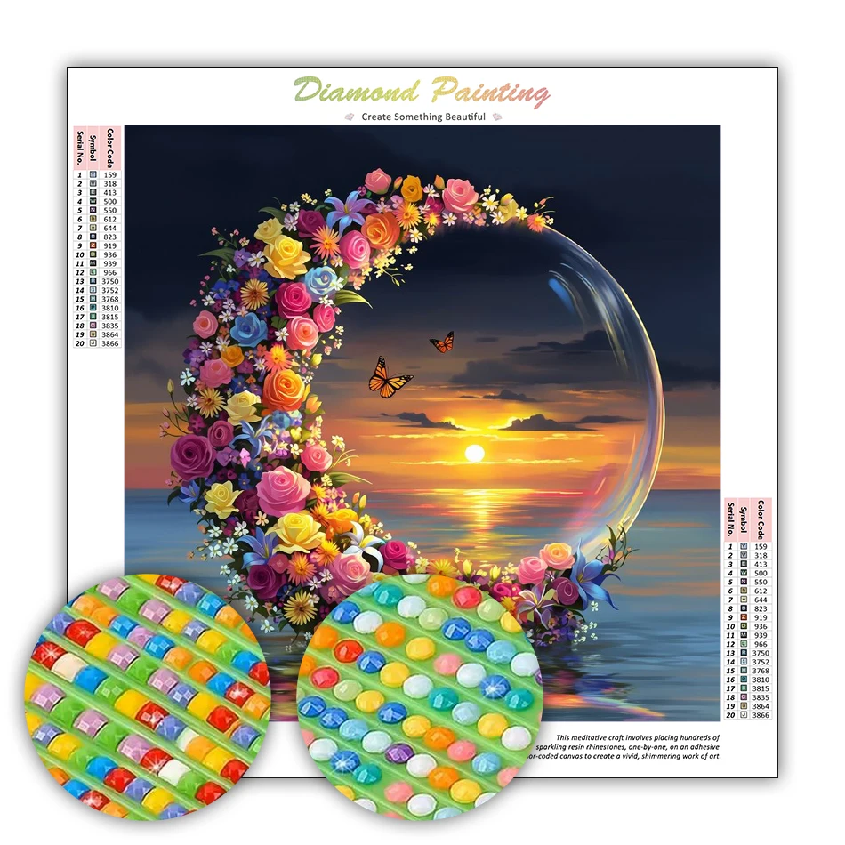 GATYZTORY Diamond Painting Tools And Accessories Full Round Drill Gift Diamond Art Kits Landscape Create Wall Art Diamond Mosaic