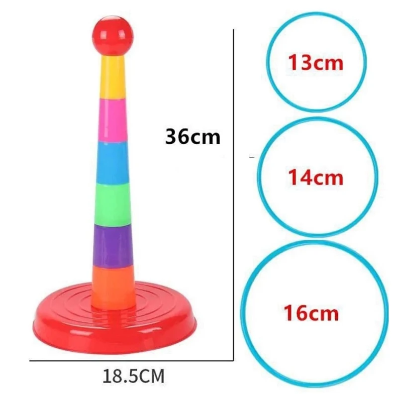 Juego de lanzamiento para niños, aro de juguete plegable, diversión, interacción entre padres e hijos, aro de rompecabezas interior y exterior