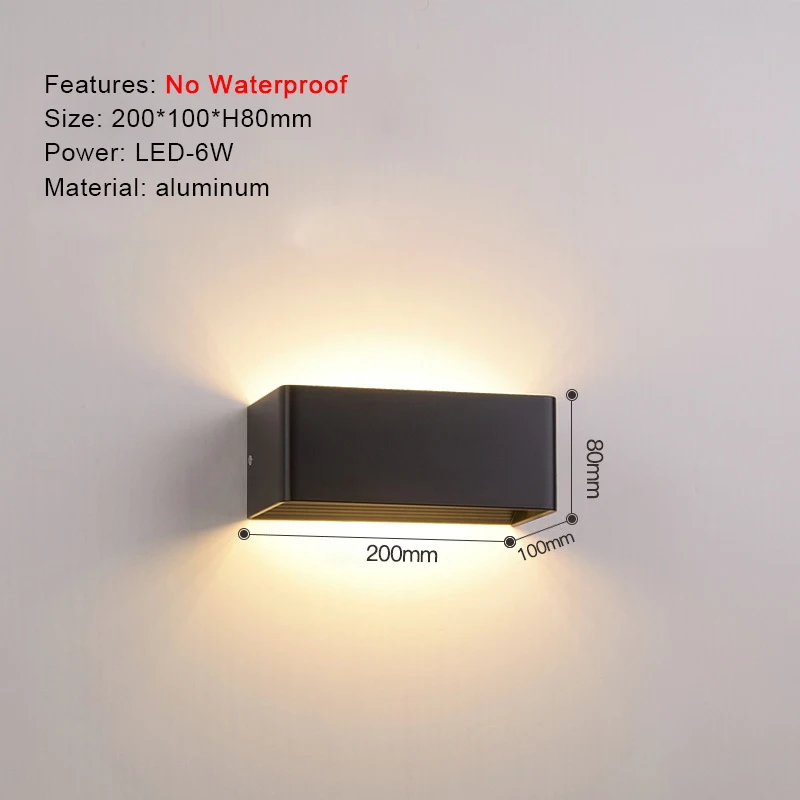 Trazos rundes Quadrat moderne Wand leuchten Garten Veranda IP65 wasserdicht nach unten Beleuchtung im Freien LED Schlafzimmer Lampe Wand dekoration 3