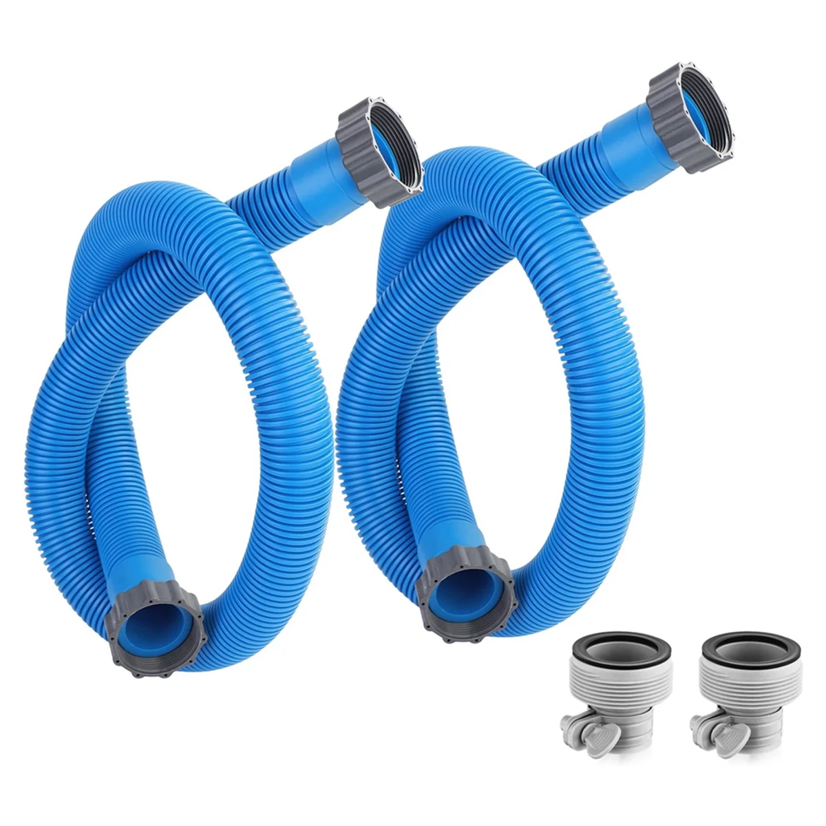 

2 Pcs 1.5 Inches 59 Inches Pool Hoses for Above Ground Pools with 2 Hose Adapters, Pool Pump Hose Accessories