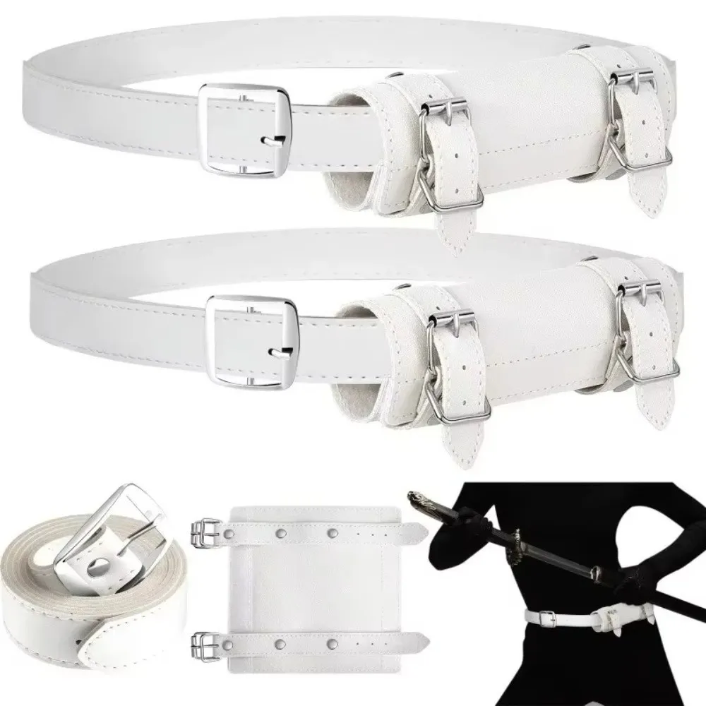 Leather Sword Belt Holder Buckled Loop Adjustable Waist Strap Katana Scabbard Belt Single Sword Cosplay Sword Waist Strap