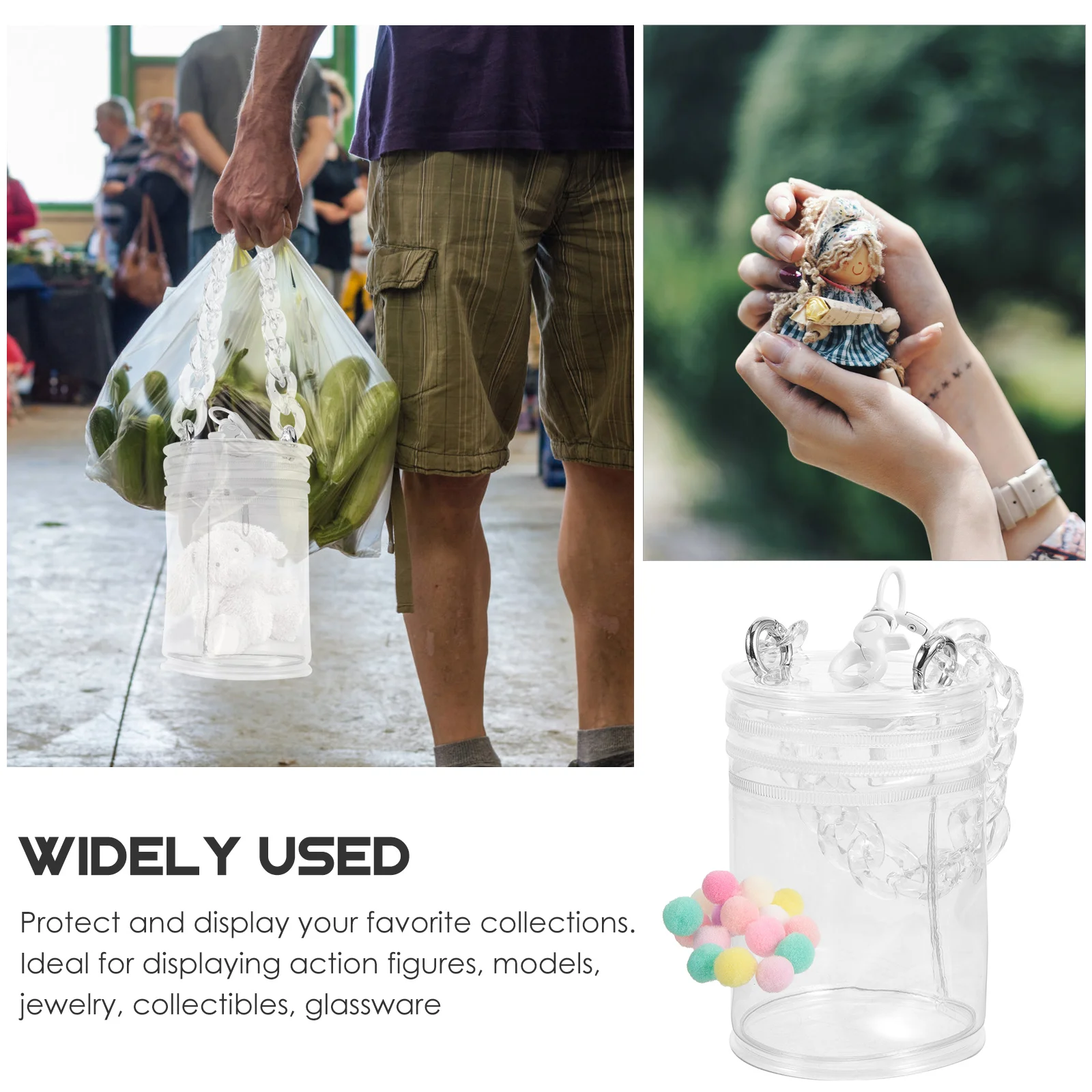 Baby Zipper Transparent Lipstick Bag Dust-proof Walk Mini Toys White Bags Clear Case Holder Carrier Pvc Travel Model