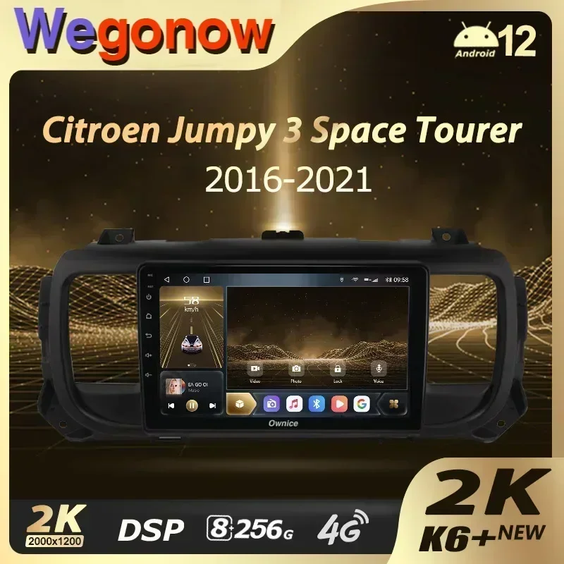 Ownice K6+ 2K for Citroen Jumpy 3 2016 - 2021 for Peugeot Expert 3 2016 - 2021 Car Radio Multimedia Video Player Navigation GPS