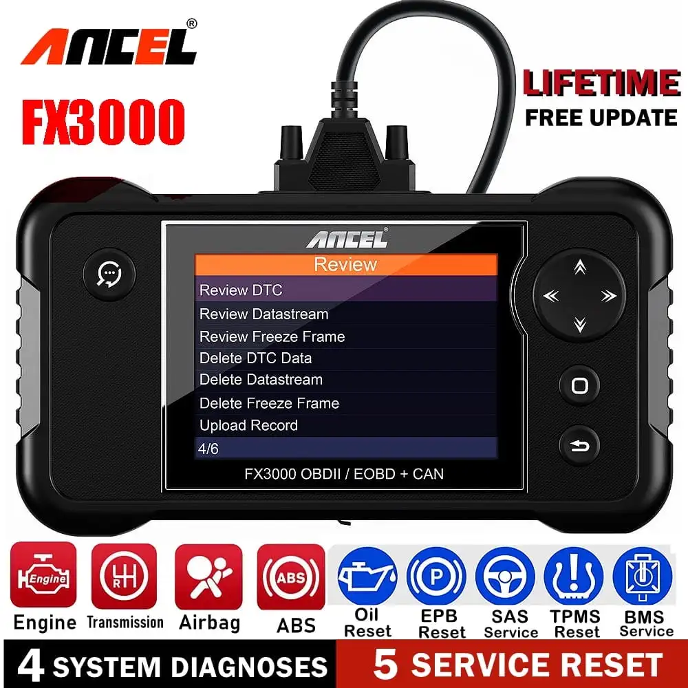 

FX3000 OBD2 Scanner ABS SAS Car Diagnostic Automotive Code Reader SRS Oil Reset Tool