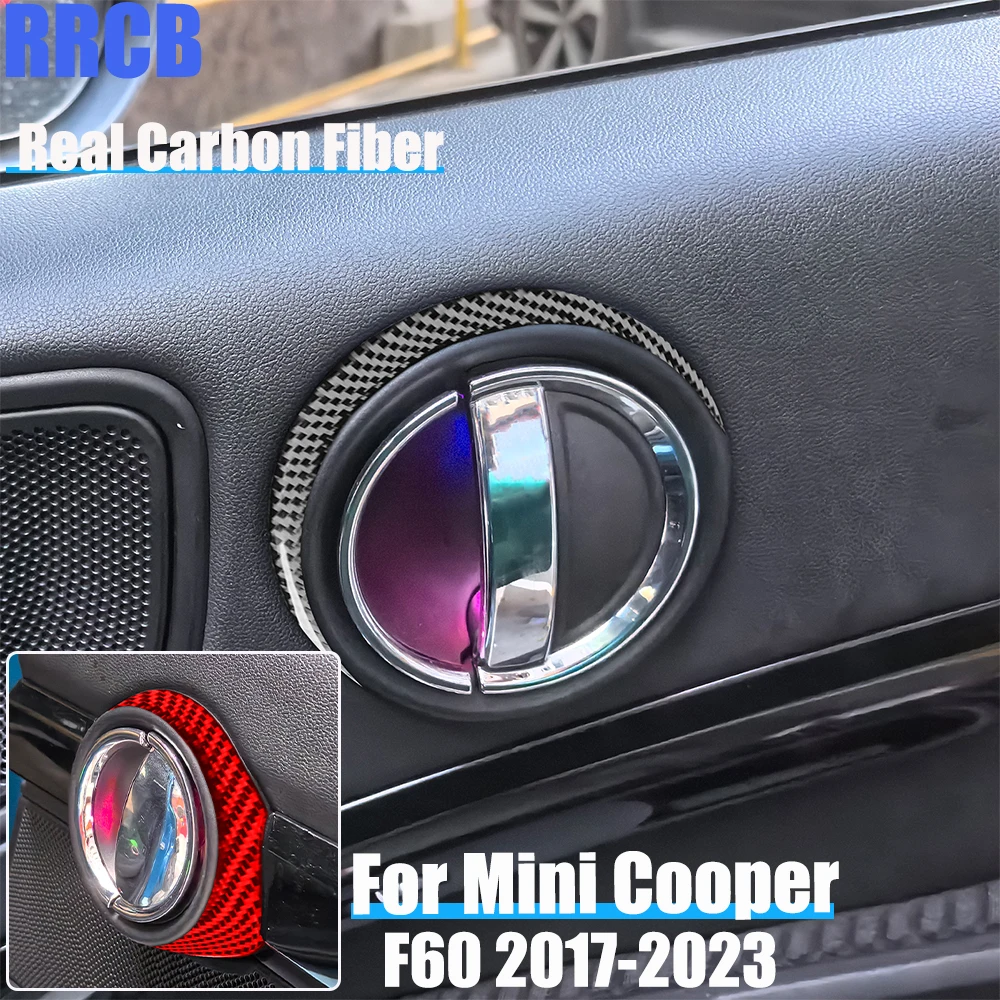 

Real Carbon Fiber Car Accessories Door Handle Ring Decorative Trim Soft Cover Sticker For MINI F60 Countryman/Cooper 2017-2023